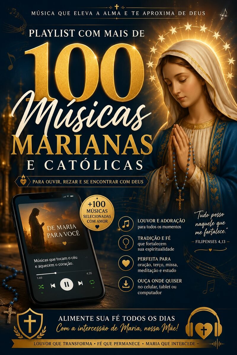 Playlist com +100 Músicas Marianas e Católicas